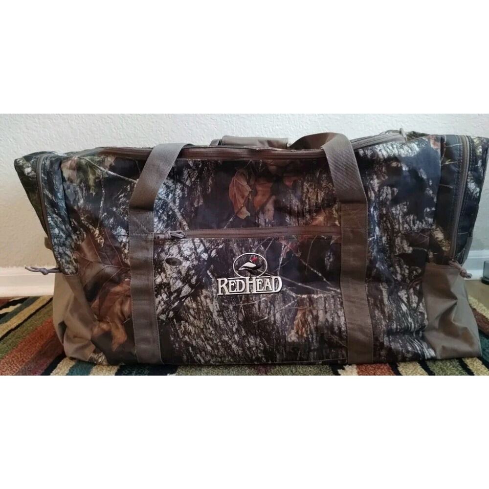 Red Head MASSIVE DELUXE Bass Duck Hunting Camo Duffle Bag Water Resistant 29"L